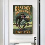 propagandaplakat zerstore diesen verruckten unmenschen