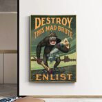 propagandaplakat zerstore diesen verruckten unmenschen