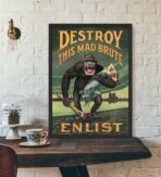 propagandaplakat zerstore diesen verruckten unmenschen