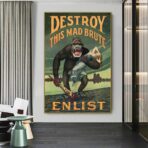 propagandaplakat zerstore diesen verruckten unmenschen