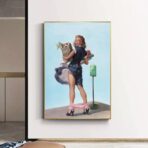 vintage frau poster