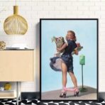 vintage frau poster