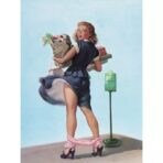 vintage frau poster