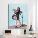 vintage frau poster