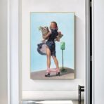 vintage frau poster