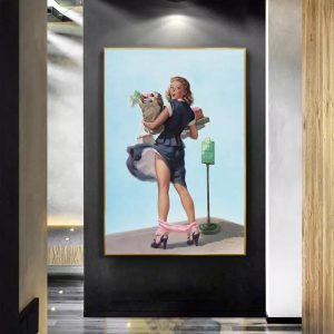 vintage frau poster