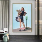 vintage frau poster