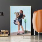 vintage frau poster