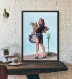 vintage frau poster