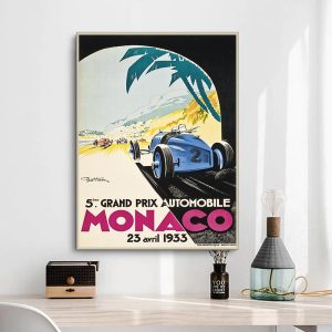 plakat grand prix monaco 1933