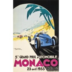 plakat grand prix monaco 1933