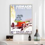 poster grand prix monaco vintage 1