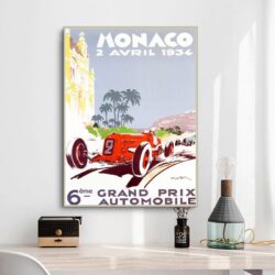 poster grand prix monaco vintage 1