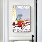 poster grand prix monaco vintage 1