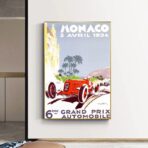 poster grand prix monaco vintage 1