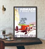 poster grand prix monaco vintage 1