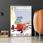 poster grand prix monaco vintage 1