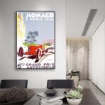 poster grand prix monaco vintage 1