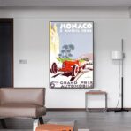 poster grand prix monaco vintage 1