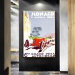 poster grand prix monaco vintage 1