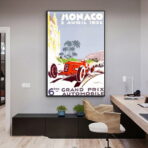 poster grand prix monaco vintage 1