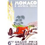 poster grand prix monaco vintage 1