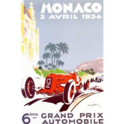 poster grand prix monaco vintage 1