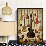 vintage gitarren poster