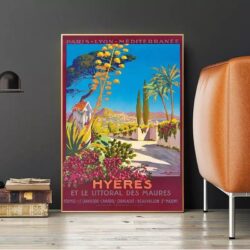 poster hyeres vintage 1