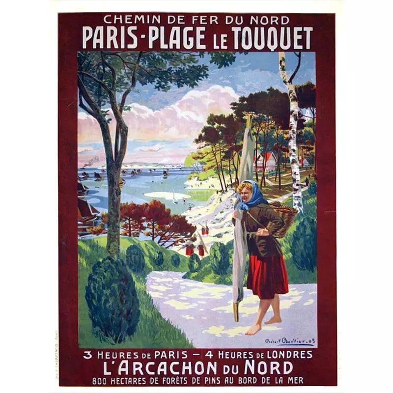 poster le touquet vintage 1 poster le touquet vintage 1