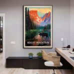 vintage bergplakat