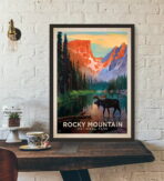 vintage bergplakat