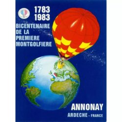 vintage heissluftballon poster
