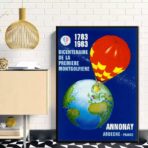 vintage heissluftballon poster