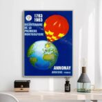 vintage heissluftballon poster
