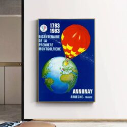 vintage heissluftballon poster