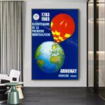 vintage heissluftballon poster