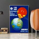 vintage heissluftballon poster