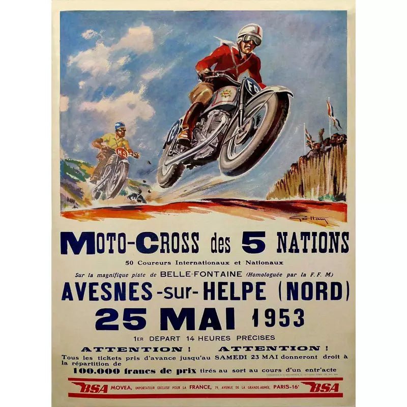 vintage motocross poster 1 vintage motocross poster 1