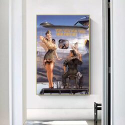 pin up luftfahrt poster