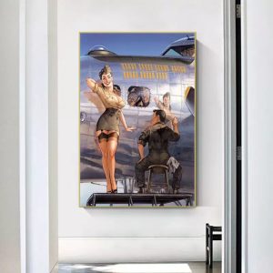 pin up luftfahrt poster