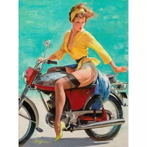 pin up motorrad poster