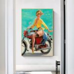 pin up motorrad poster