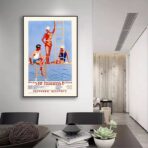 vintage schwimmbad poster