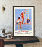 vintage schwimmbad poster