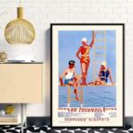 vintage schwimmbad poster