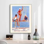 vintage schwimmbad poster