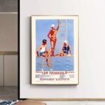 vintage schwimmbad poster