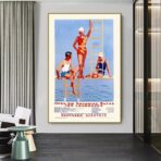 vintage schwimmbad poster