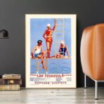 vintage schwimmbad poster